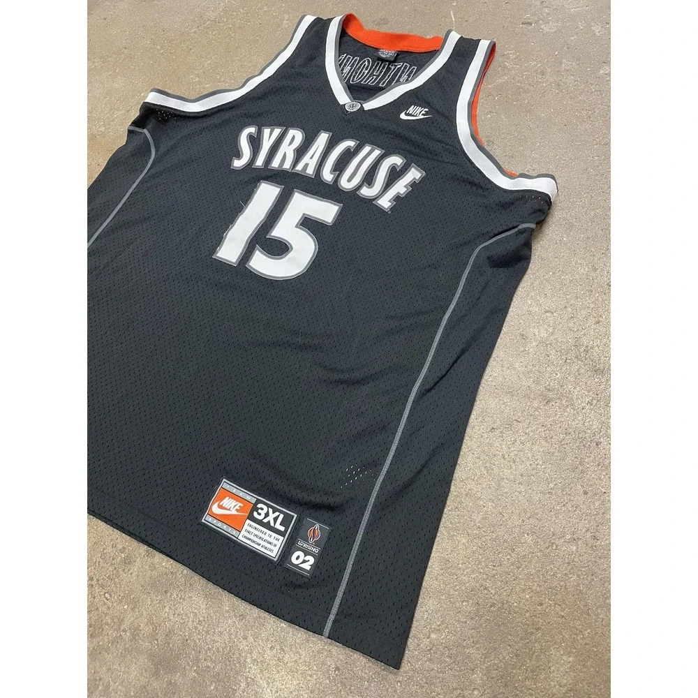 Vintage Syracuse‎ Orange Jersey Mens 3XL Black NCAA Basketball Nike Anthony